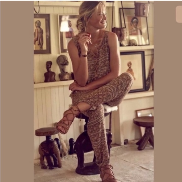 Anthro Lilka Bohemian Jumpsuit Jumper - Picture 3 of 5